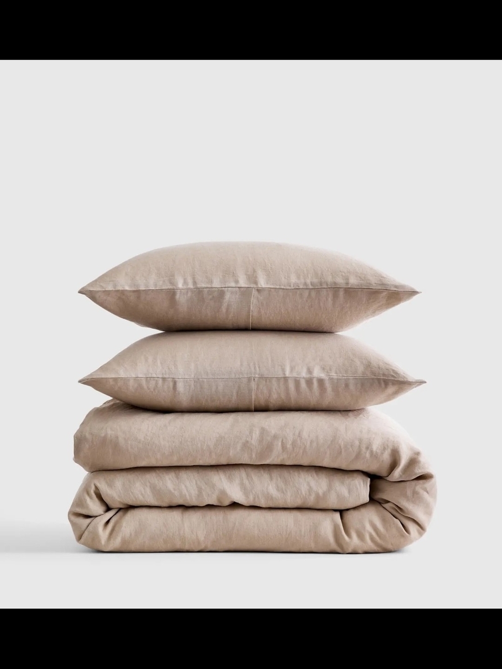 Quince European Linen Duvet Cover Set In Toffee Sz King /  Cal King $214, New!